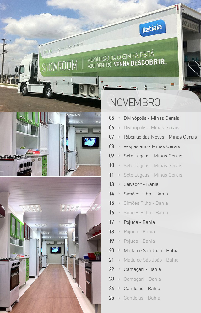 Carreta SHOWROOM visita interior de Minas Gerais e Bahia