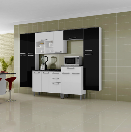 Cozinha Allegro Branco e Preto